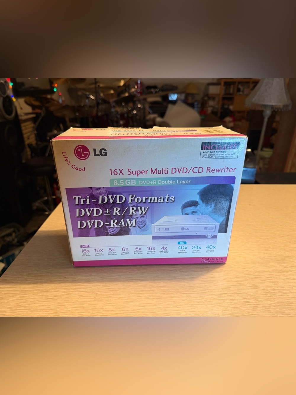 LG Super Multi DVD Drive GSA-4163B 16X CD DVD-RW Writer NEW w/software - Picture 2 of 6